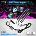 Car Atmosphere Light (12 LED Model) – Smart RGB Ambient Interior Lighting