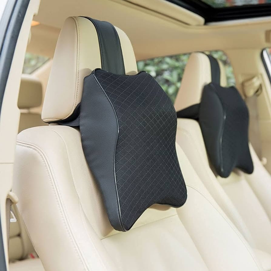 Car Neck Pillow Foam Back Rest Lumbar Cushion