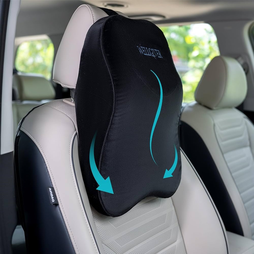Car Neck Pillow Foam Back Rest Lumbar Cushion