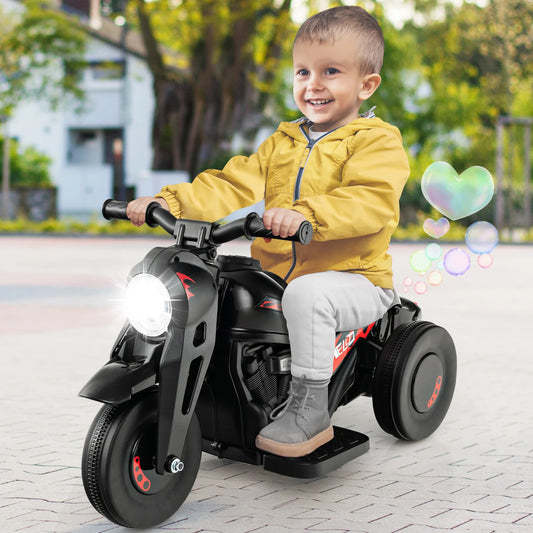 6V Kids Bubble Car Electric Ride on Motorcycle w/ Music Button & LED Headlight